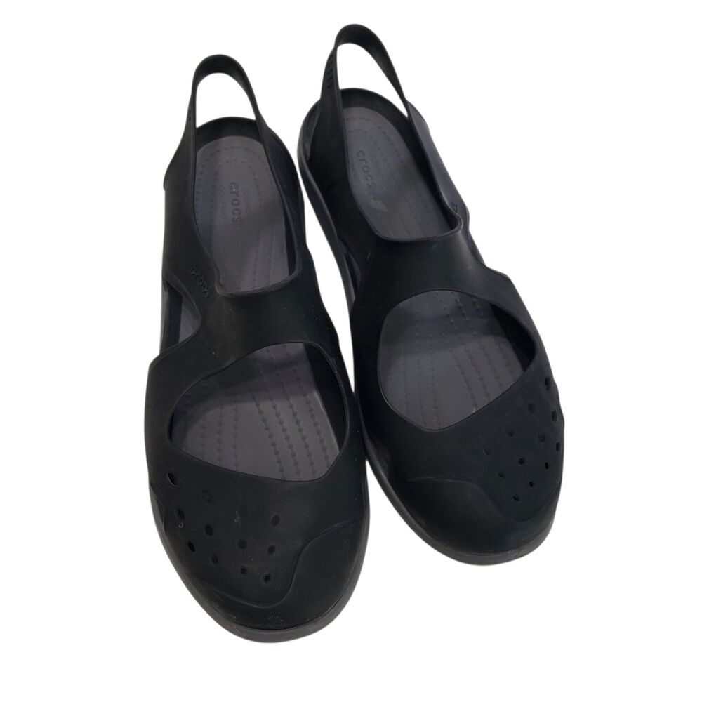 Crocs Women's Black Sandals, Size 10
